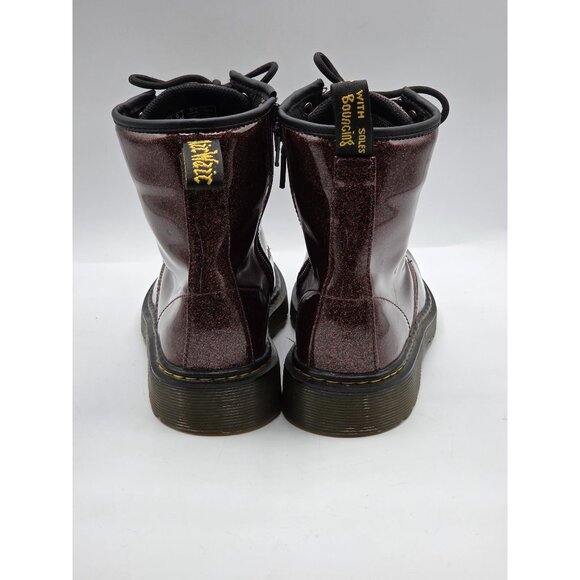 Dr Martens Unisex 1490 Glitter Brown Coated Patent Leather Boots M5 W6 - Picture 4 of 9